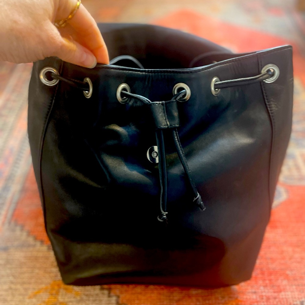 Raj LA 100% Leather Bucket Backpack